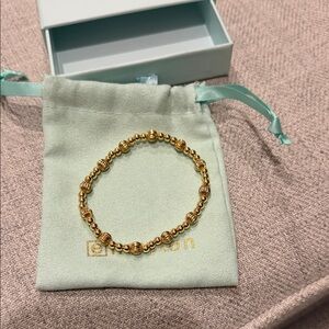 Gold Beaded Stretch Bracelet - Classic Everyday Women’s Bracelet